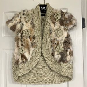 Love Token Genuine Rabbit Fur Vest. New with Tags!